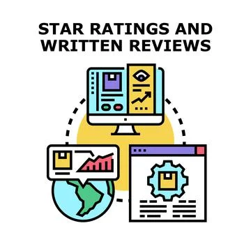 Online customer feedback and review management system Stock Illustration