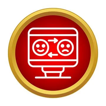 Online customer feedback rating on computer screen 스톡 일러스트