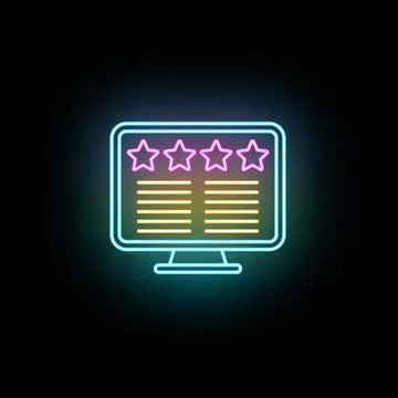 Online customer rating system showing feedback stars Stock Illustration