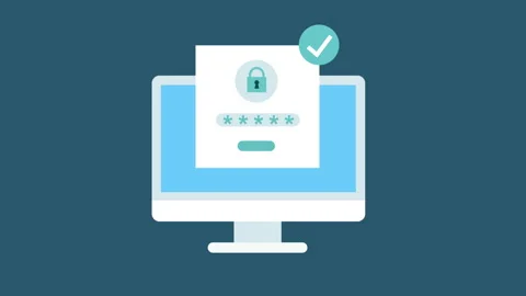 Online Customer Sign Up Form, Secure Login Panel 2d with Alpha Matte Stock Footage 336161440