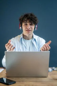Online Customer Support and Remote Communication Team Collage with Headsets a Stock Photos