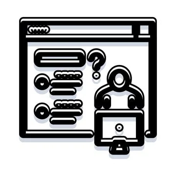Online customer support and technical assistance concept Stock Illustration