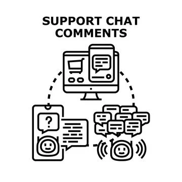 Online customer support chat messages concept Illustrazione stock