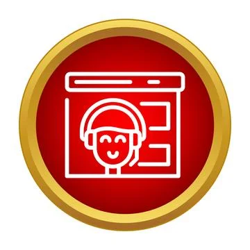 Online customer support service agent consulting web page Stock Illustration
