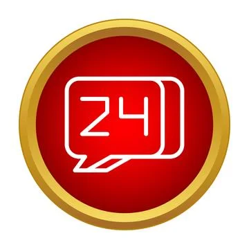 Online customer support service available 247 icon Ilustração Stock