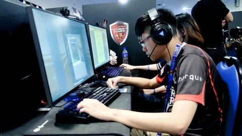 Online Cyber Games Tournament Stock Footage 88564165