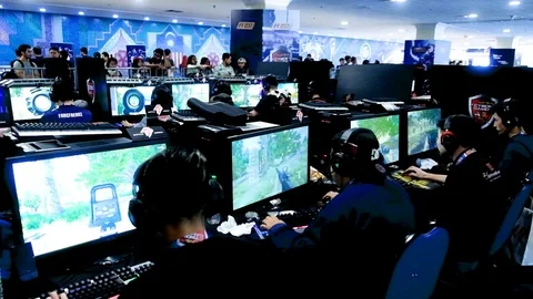 Online Cyber Games Tournament Stock Footage 88564253