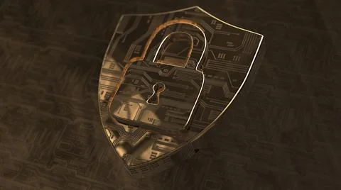 Online cybersecurity from virus attack over encrypted digital data networks  Stock Illustration