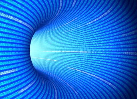 Online cyberspace concept of the inside of an internet cable Stock Illustration
