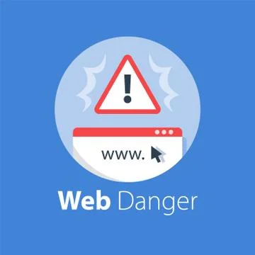 Online danger alert, internet security, fraud website イラスト素材