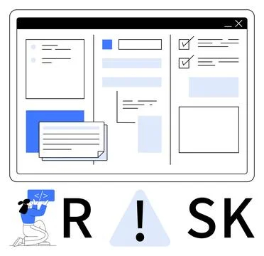 Online dashboard with interface elements such as checkboxes, text fields, and Stock Illustration