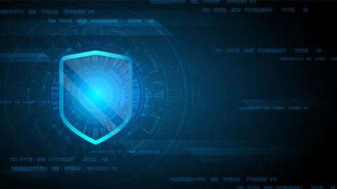 Online data protection shield Stock Illustration