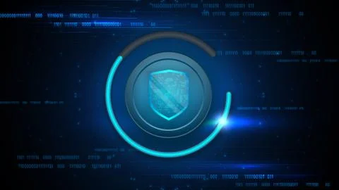 Online data protection shield Stock Illustration