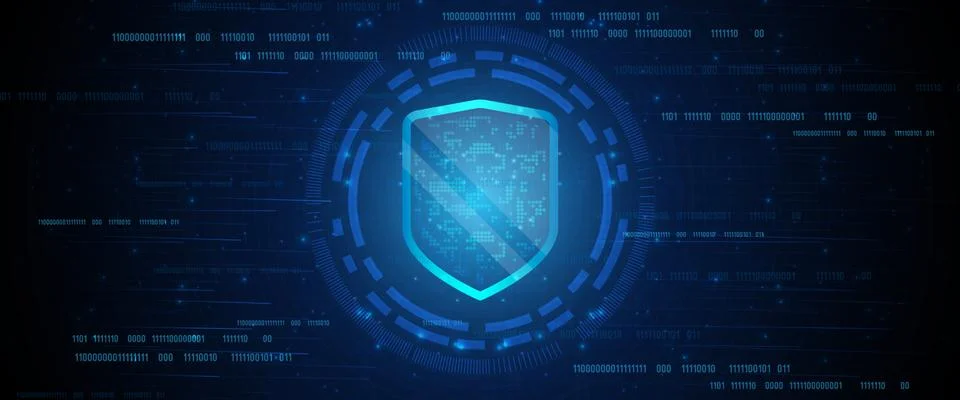 Online data protection shield Stock Illustration