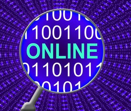  Online Data Representing Web Site And Network 스톡 일러스트