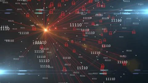 Online data security using safe secure encryption to protect personal informatio Stock Illustration