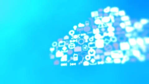 Online data storage Storing information in the cloud Stockfoto's