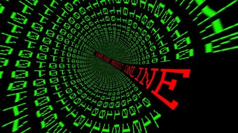 Online data tunnel 库存插图