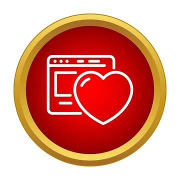 Online dating application finding love on browser 스톡 일러스트