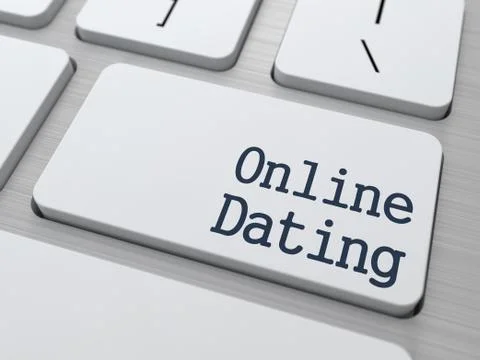 Online Dating Button on Computer Keyboard. Stock Illustration