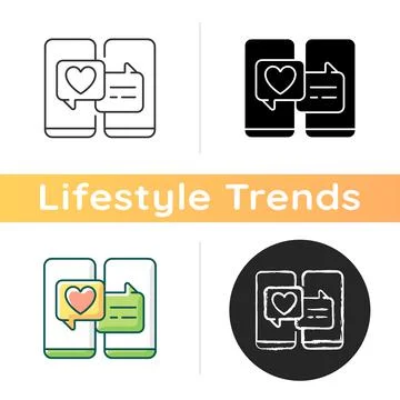 Online dating icon Stock-Illustration
