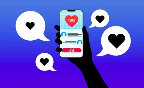 Online dating Stock Illustration
