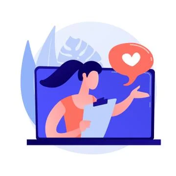 Online dating website vector concept metaphor Stock Illustration