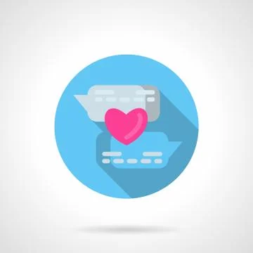 Online declaration of love round vector icon イラスト素材