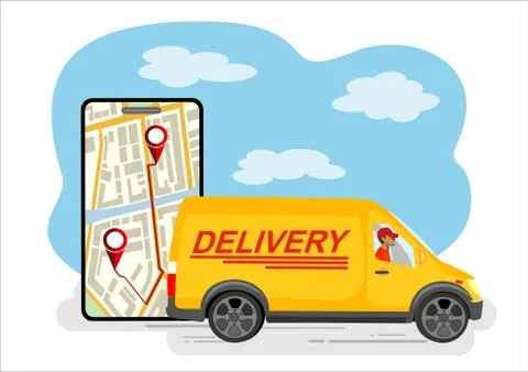 Online delivery concept. Stock Illustration