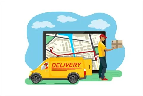 Online delivery concept Stock Illustration