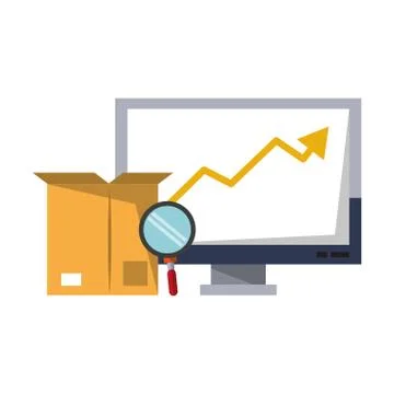 Online delivery data search イラスト素材