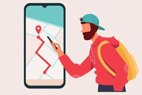 Online Delivery Stock Illustration