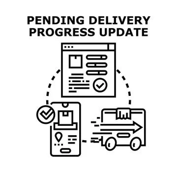 Online delivery progress update tracking service concept Stock Illustration