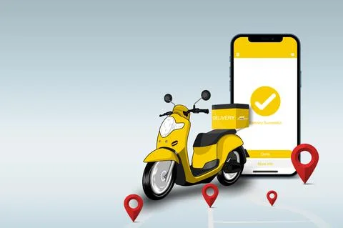 Online delivery service background concept, E-commerce concept Stock Illustration