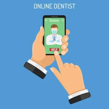 Online Dentistry Concept Stock Illustration
