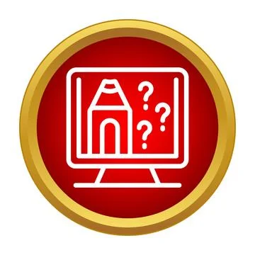 Online design problem solving idea on monitor 库存插图