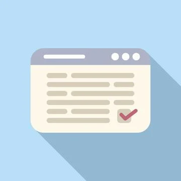 Online device login icon flat vector. New member registration Stock Illustration