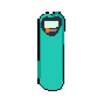 Online digital bookmark pixel art vector illustration Stock Illustration