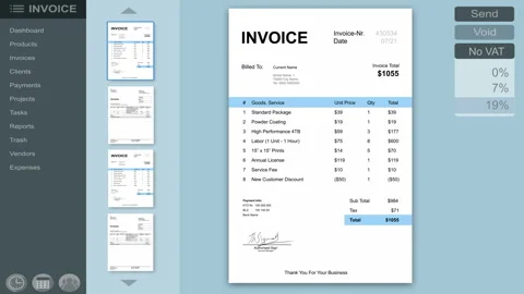 Online Digital E Invoice Statement Software Stock Footage 207532351