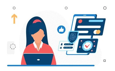 Online digital security private data software system Stock Illustration