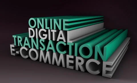 Online digital transaction Stock Illustration