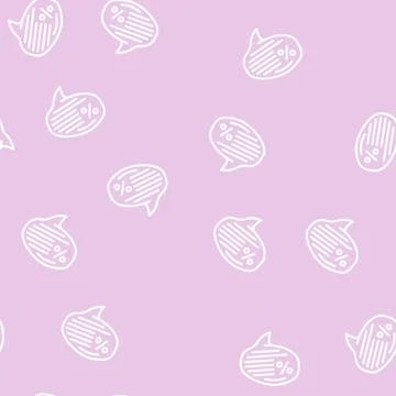 Online discounts line vector seamless pattern Stock Illustration