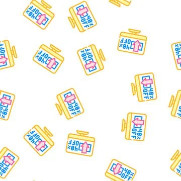 Online discounts vector seamless pattern Stock Illustration