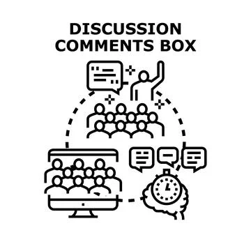 Online discussion forum comments box concept Stock Illustration