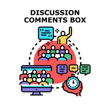 Online discussion forum comments box concept Stock Illustration
