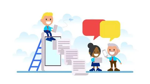 Online discussion 스톡 일러스트