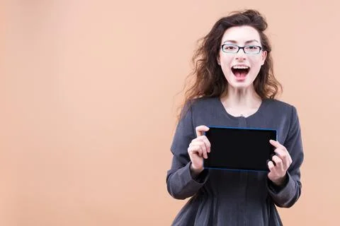 Online distance study concept. Technology device. Trendy web university searc Stock Photos