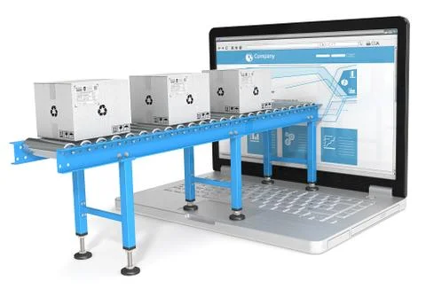 Online distribution. Stock Illustration