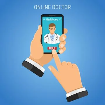Online Doctor Concept Stock Illustration