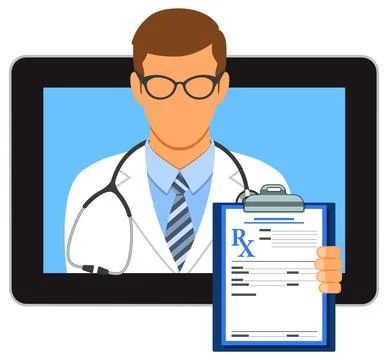 Online doctor concept Stock Illustration
